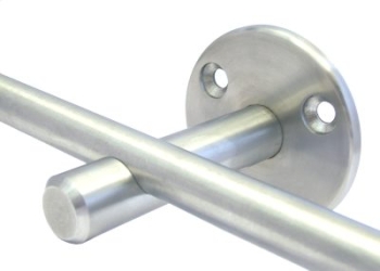 Edelstahl-Vorhangstangenhalter einl�ufig, vollmassiv, V2A